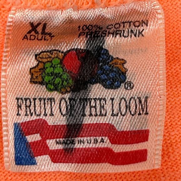 Vintage 90s Park Here Its A Lot of Fun Tank Top Shirt Parking USA Orange L Large - Picture 8 of 10